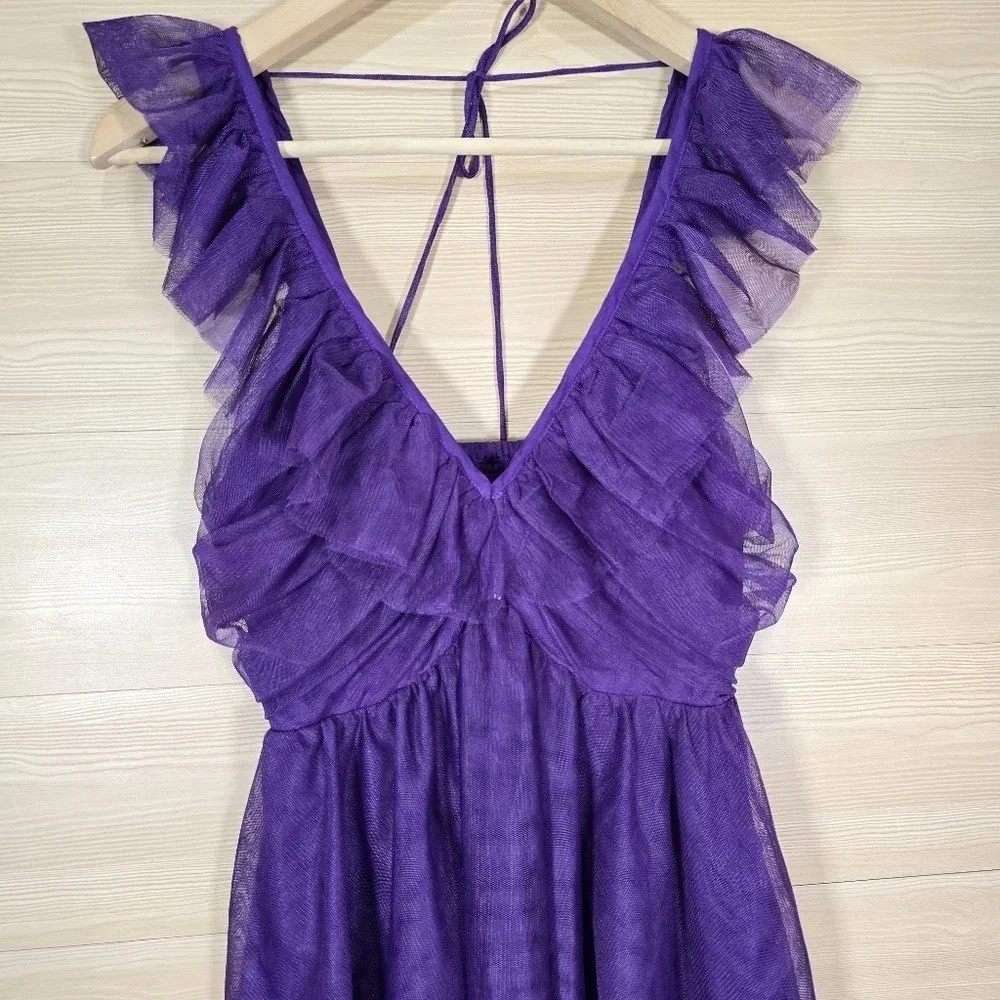 Anthropologie - Maeve‎ Ruffled Tulle Mini Dress size XS - Picture 5 of 14